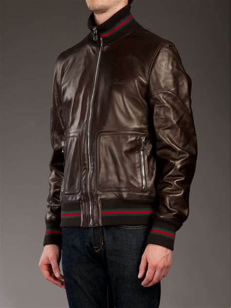 xxl gucci men jacket|vintage Gucci leather jacket men's.